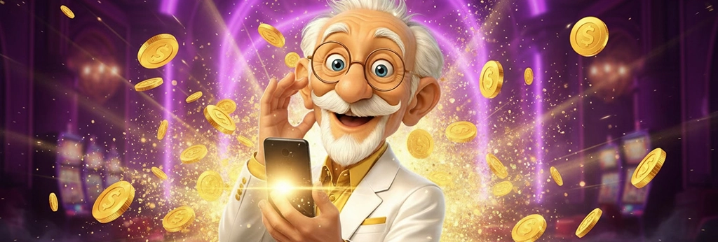 DedekCasino maskot s mobilní aplikací a bonusy